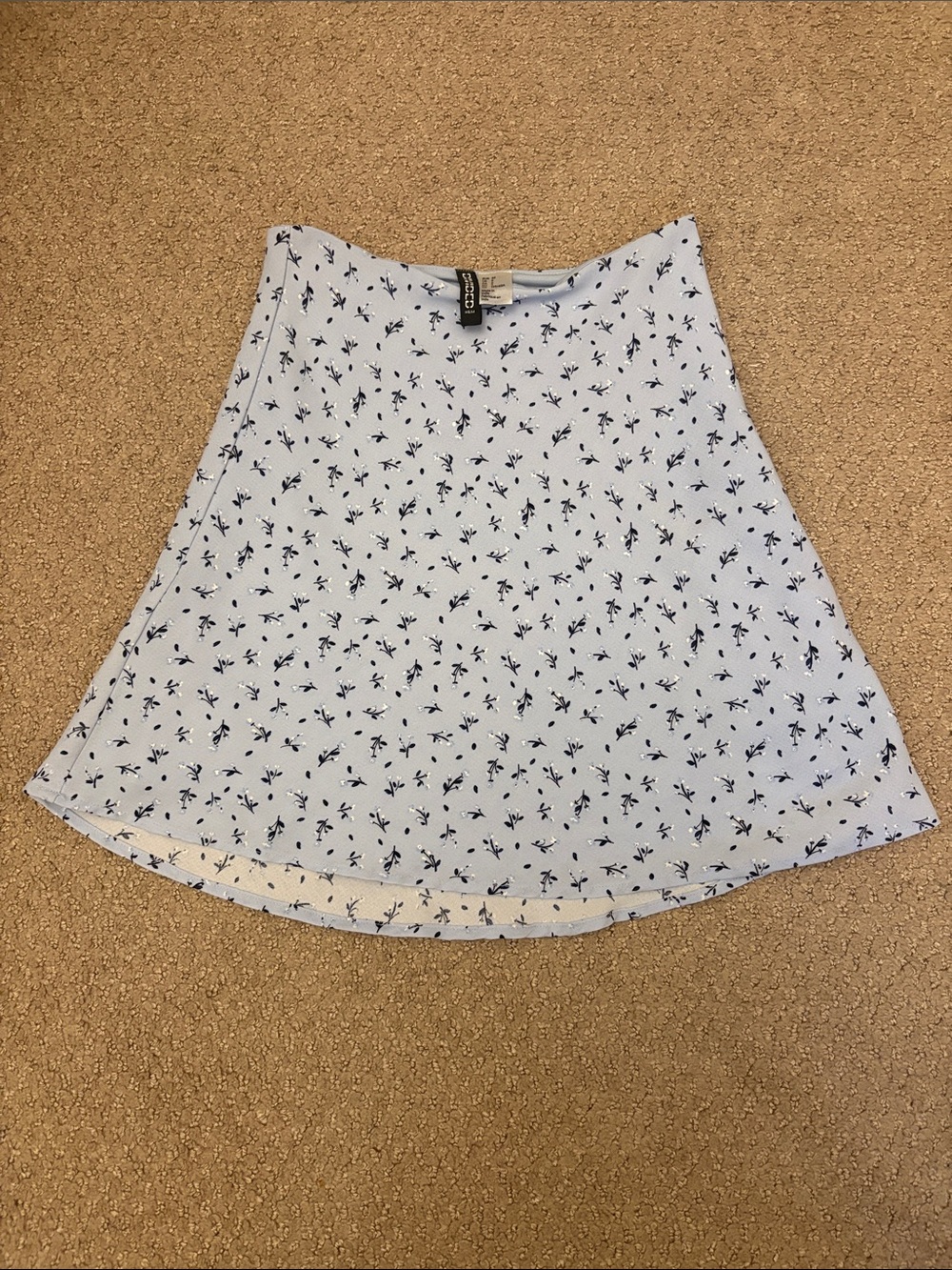 H&M Light Blue Floral Skirt